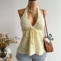 Buttercream Bloom Halter Top
