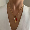 Coastal Fish & Pearl Necklace