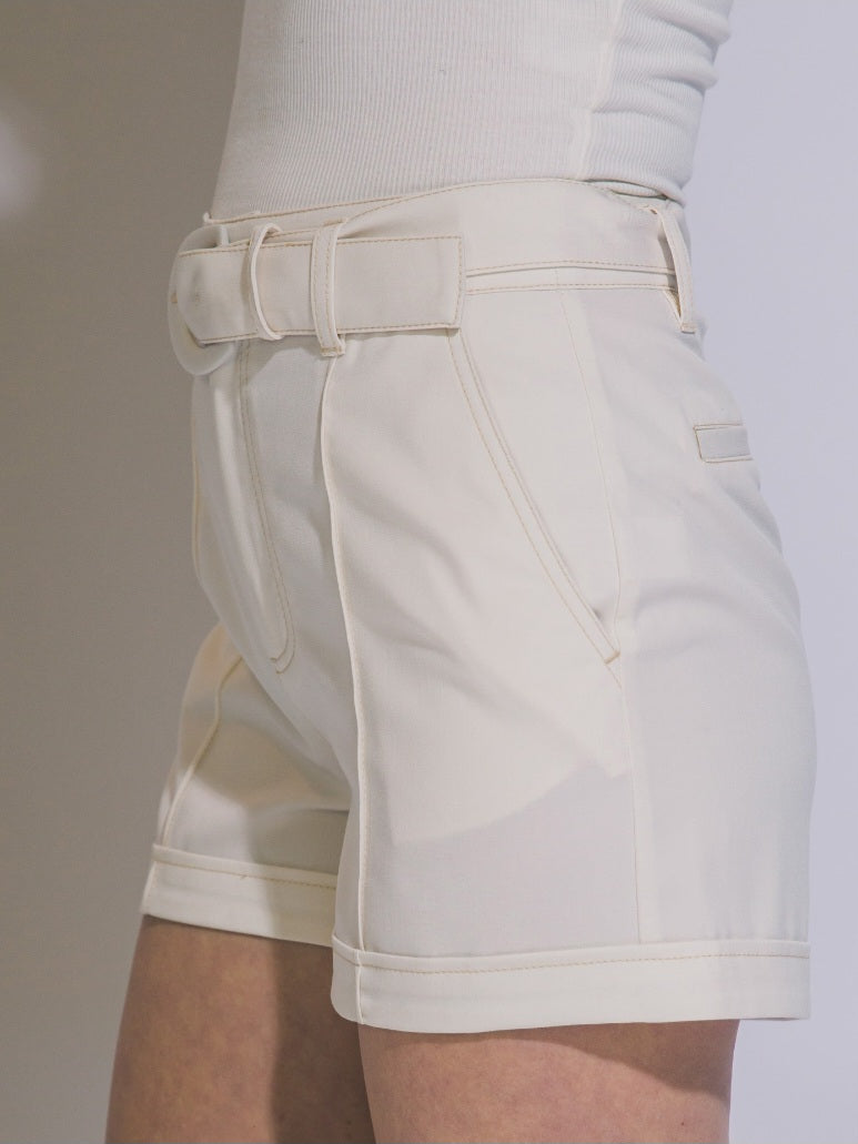 Chic Belted Tailored Shorts