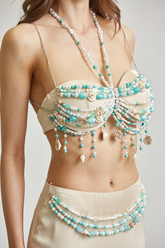 Seashell Serenity Beaded Maxi Set