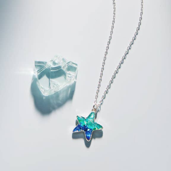 Starfish Chip Shell Summer Sea Life Short Necklace