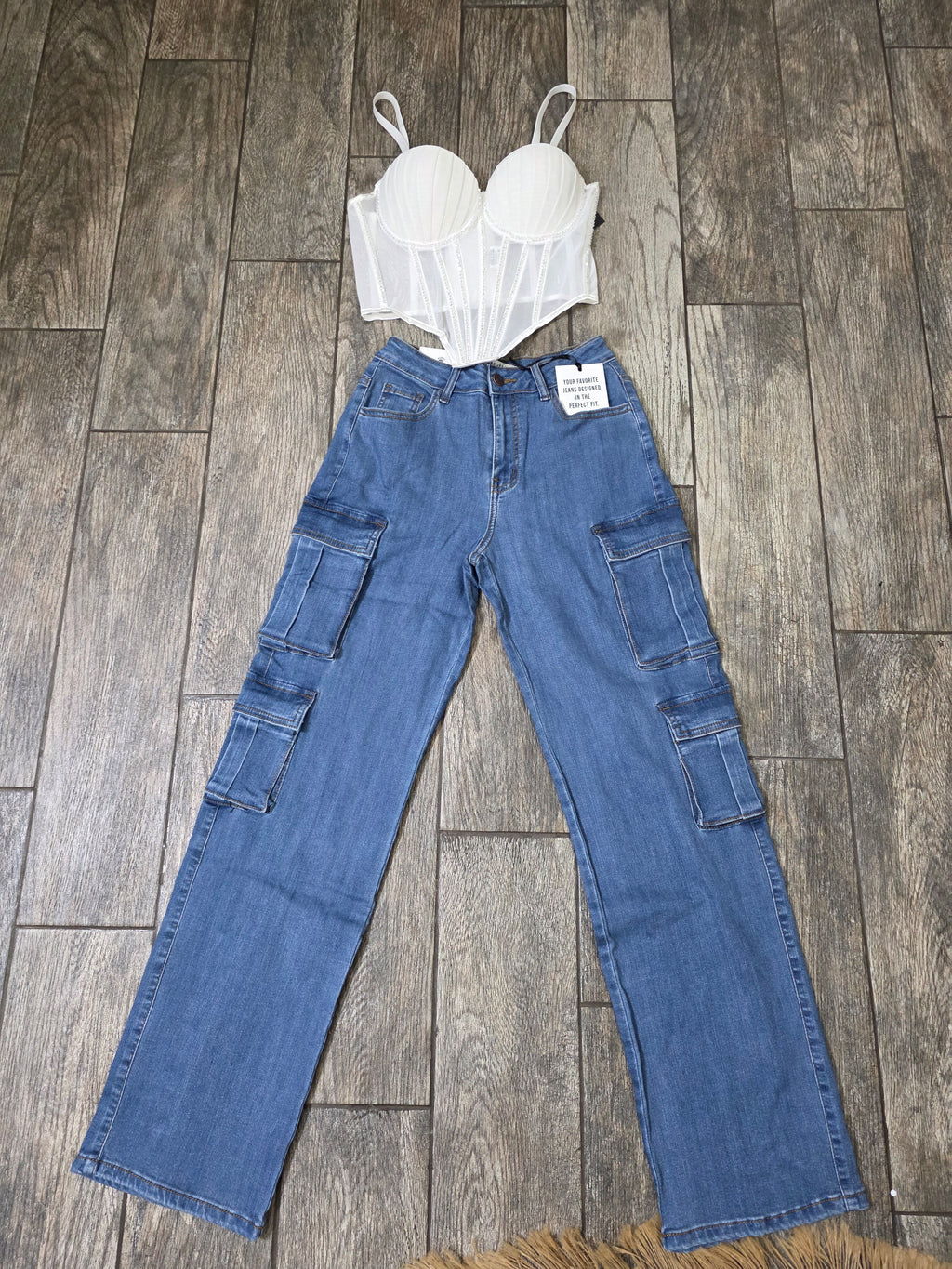 All Day Denim Cargo Jeans