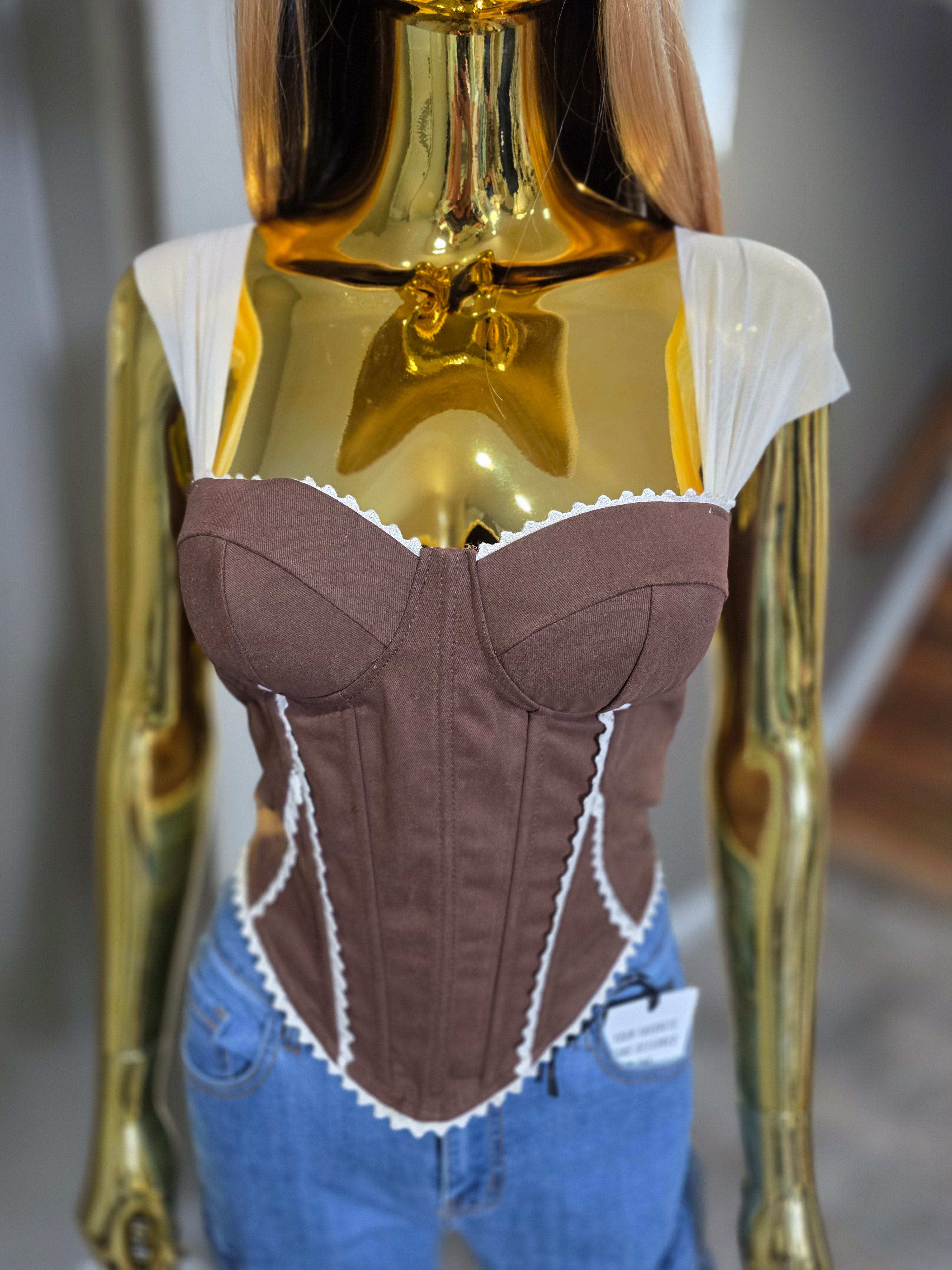 Cocoa Kiss Corset Top