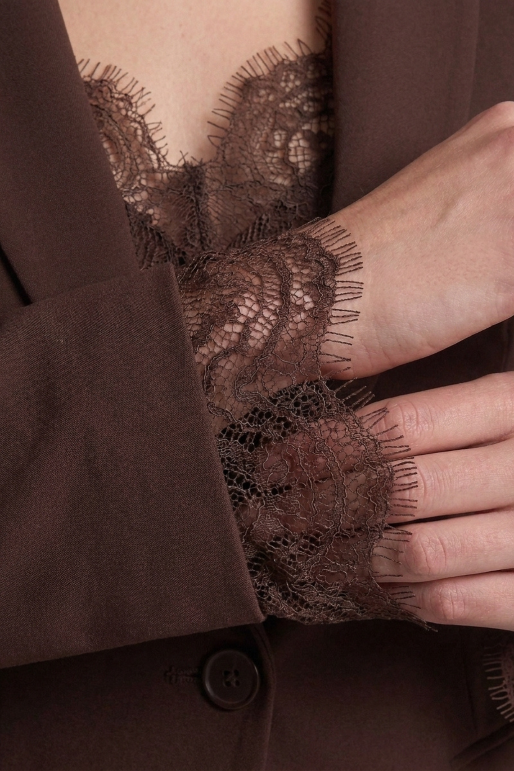 The Espresso Lace Blazer