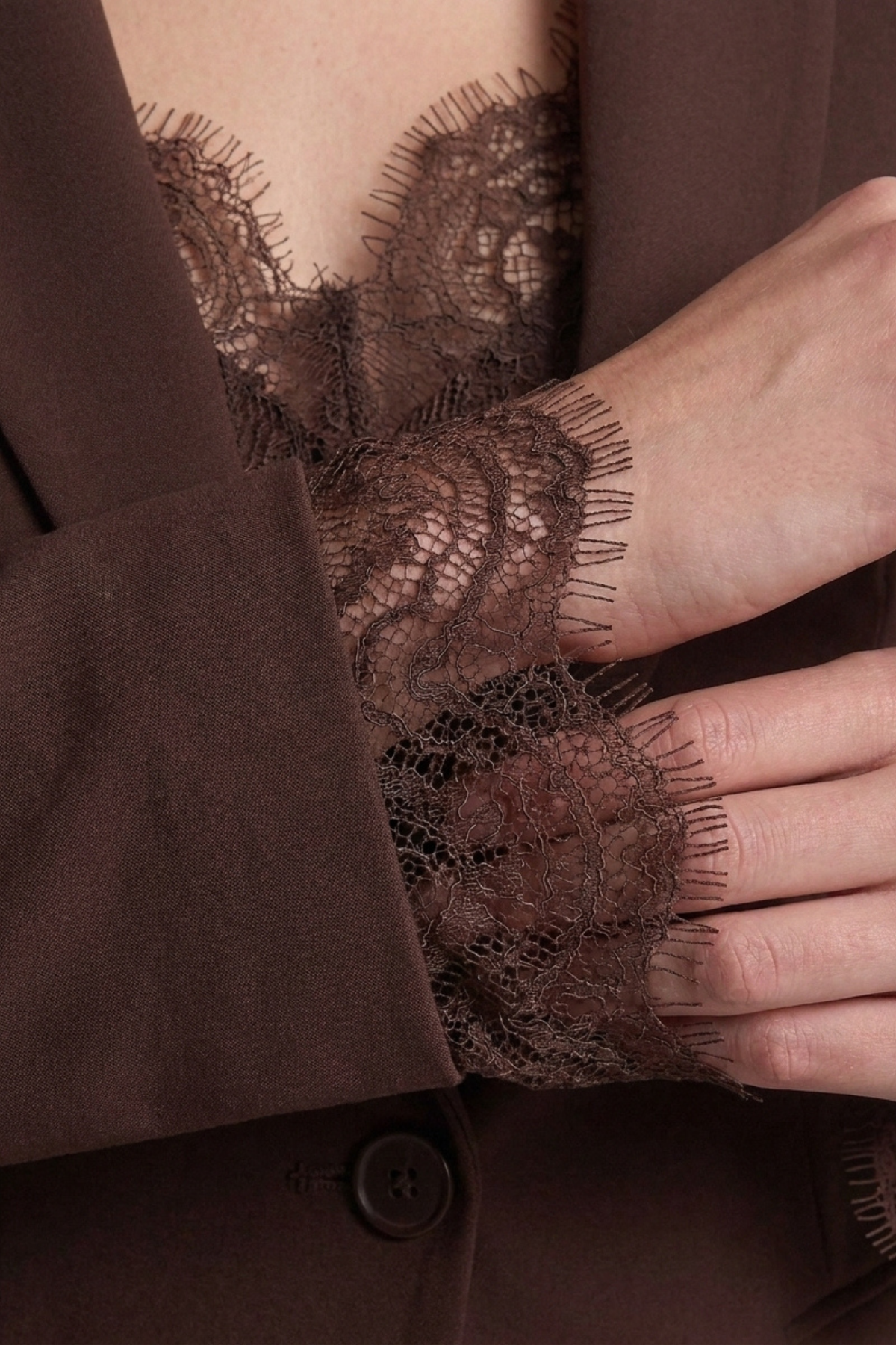 The Espresso Lace Blazer