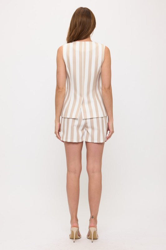 Riviera Striped Two-Piece Set