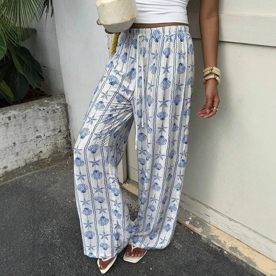 Seashell Breeze Wide-Leg Pants