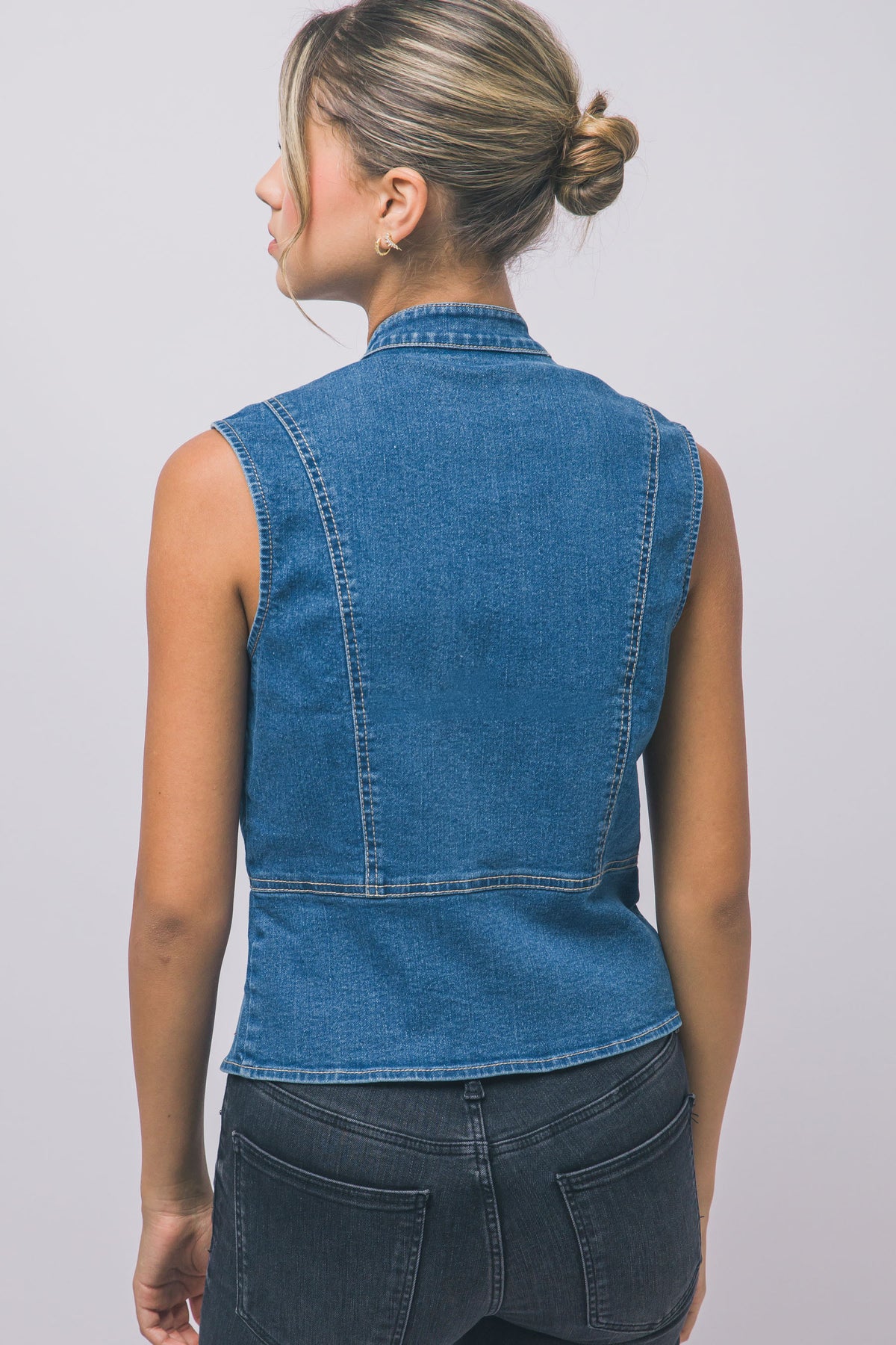The Denim Napoleon Vest