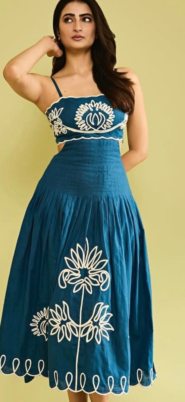 Santorini Bloom Midi Dress