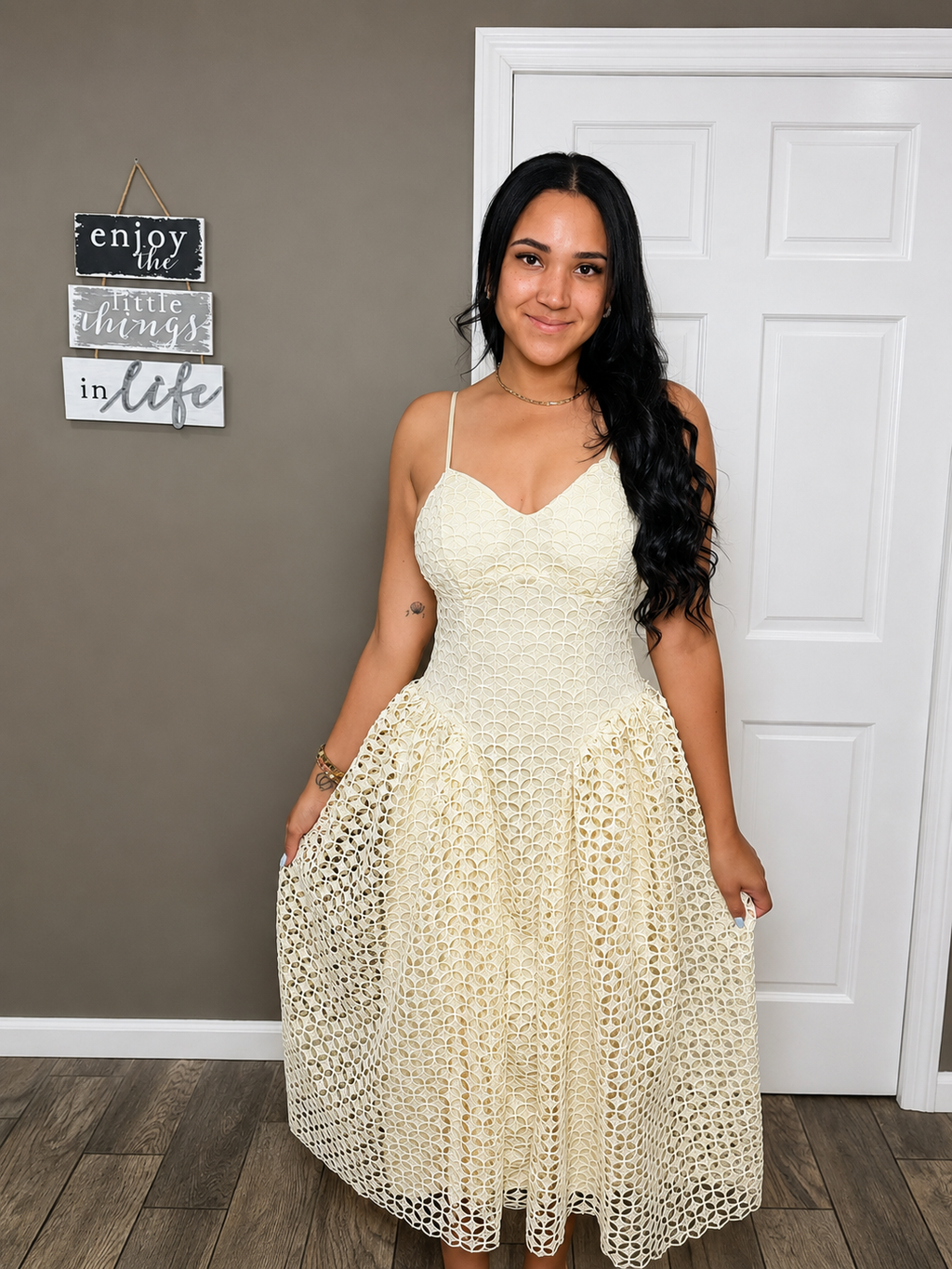 Soleil Lace Midi Dress