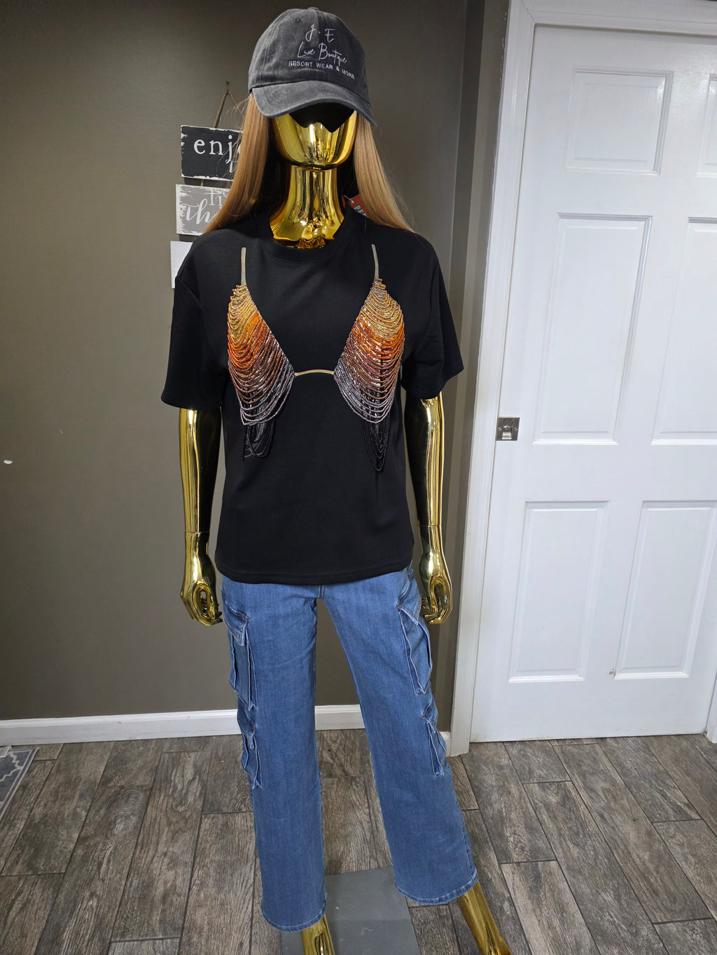 Crystal Draped Tee