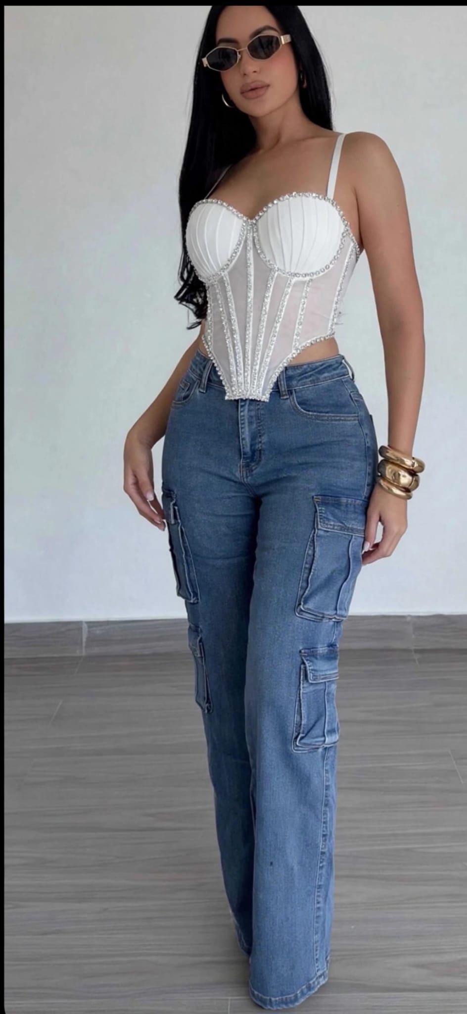 All Day Denim Cargo Jeans