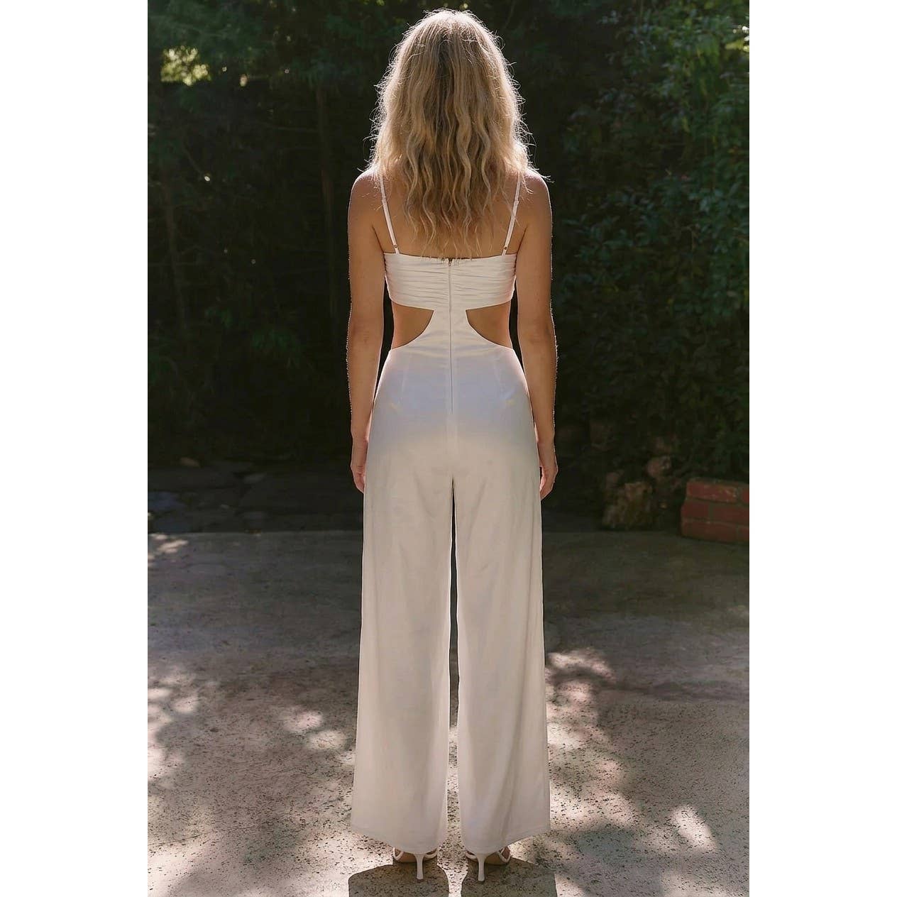Stone Trim with Cut-Out Jumpsuit