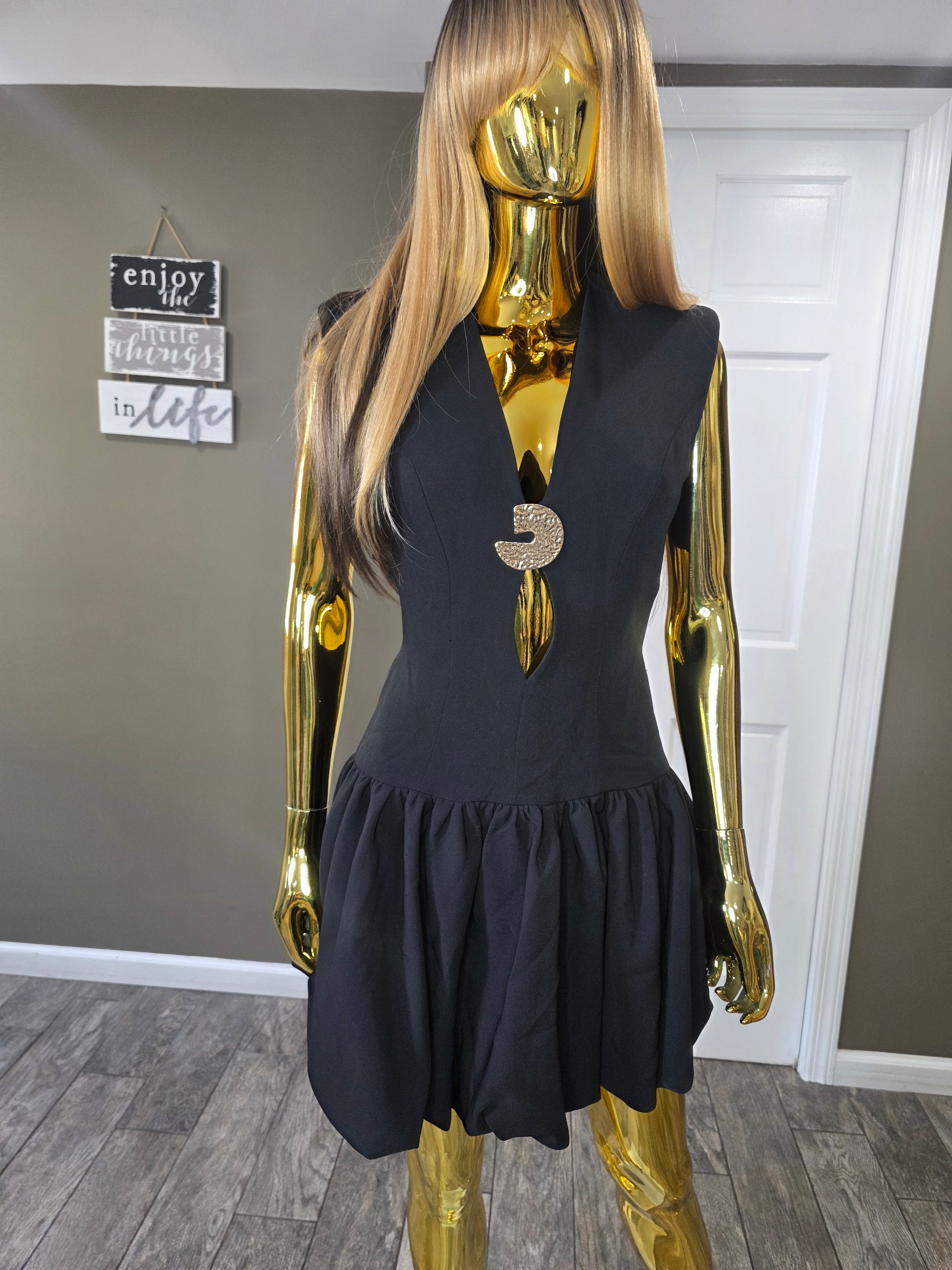 Midnight Muse Bubble Mini Dress