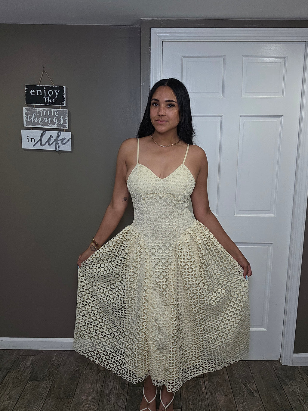 Soleil Lace Midi Dress