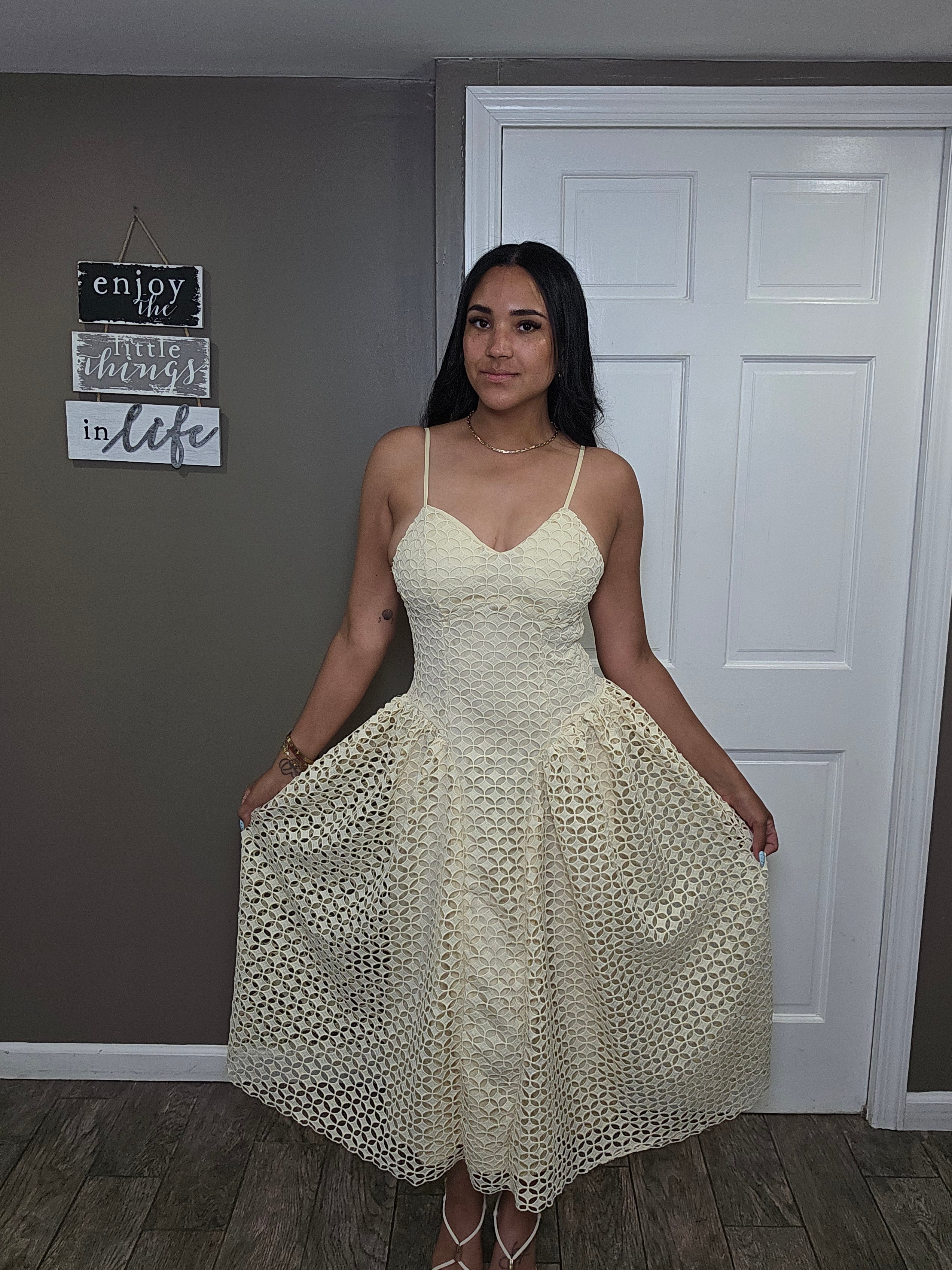 Soleil Lace Midi Dress