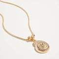 Metal Spiral Shell Sealife Pendant Necklace