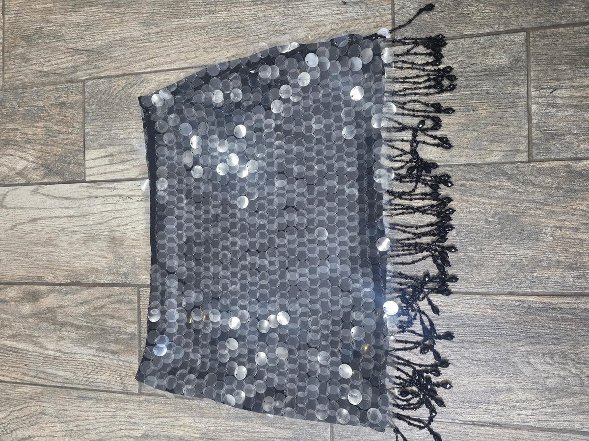 Sequin Fringe Skirt Set