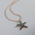 Starfish Sealife Gradation Print Short Necklace