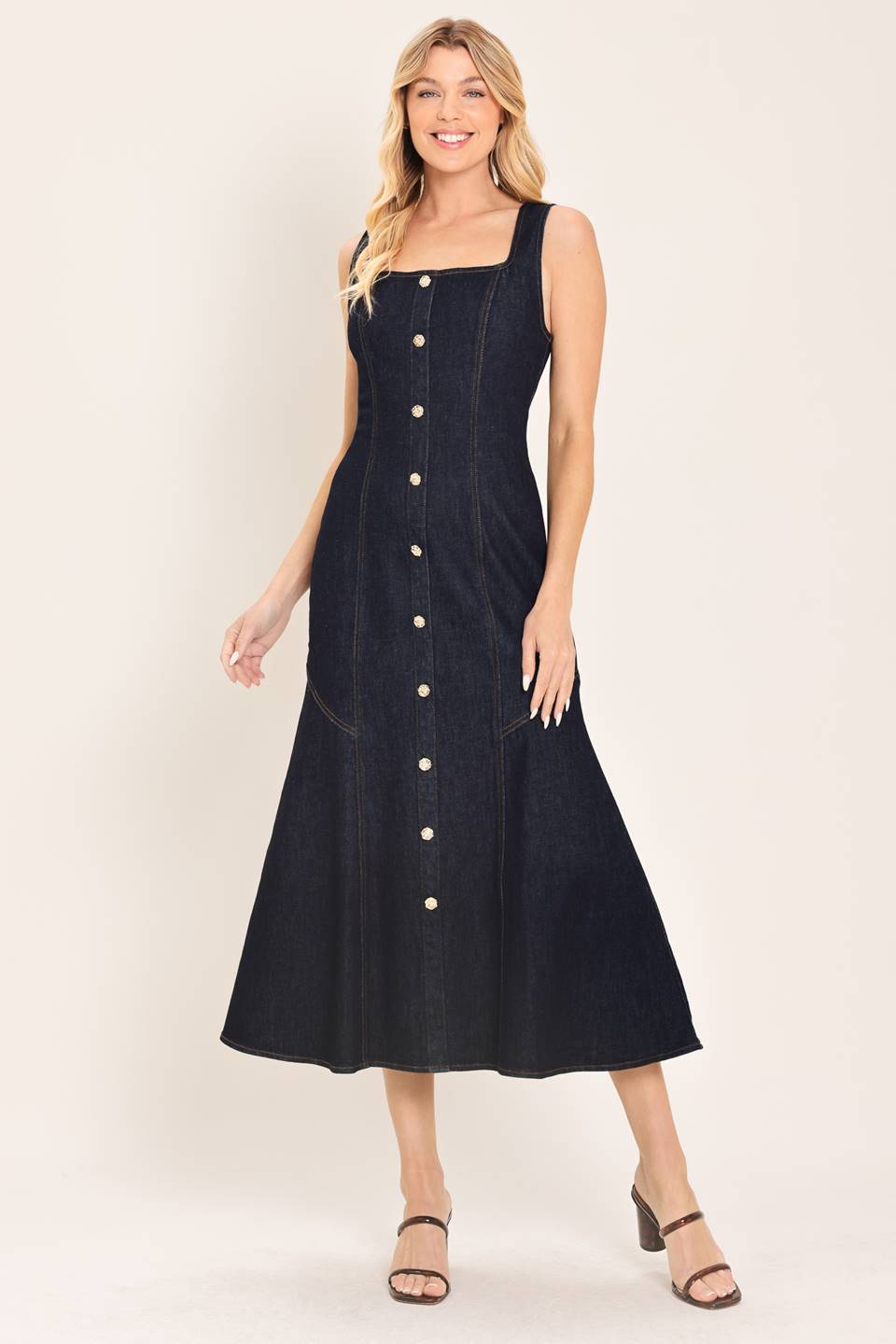 Denim Midi Dress