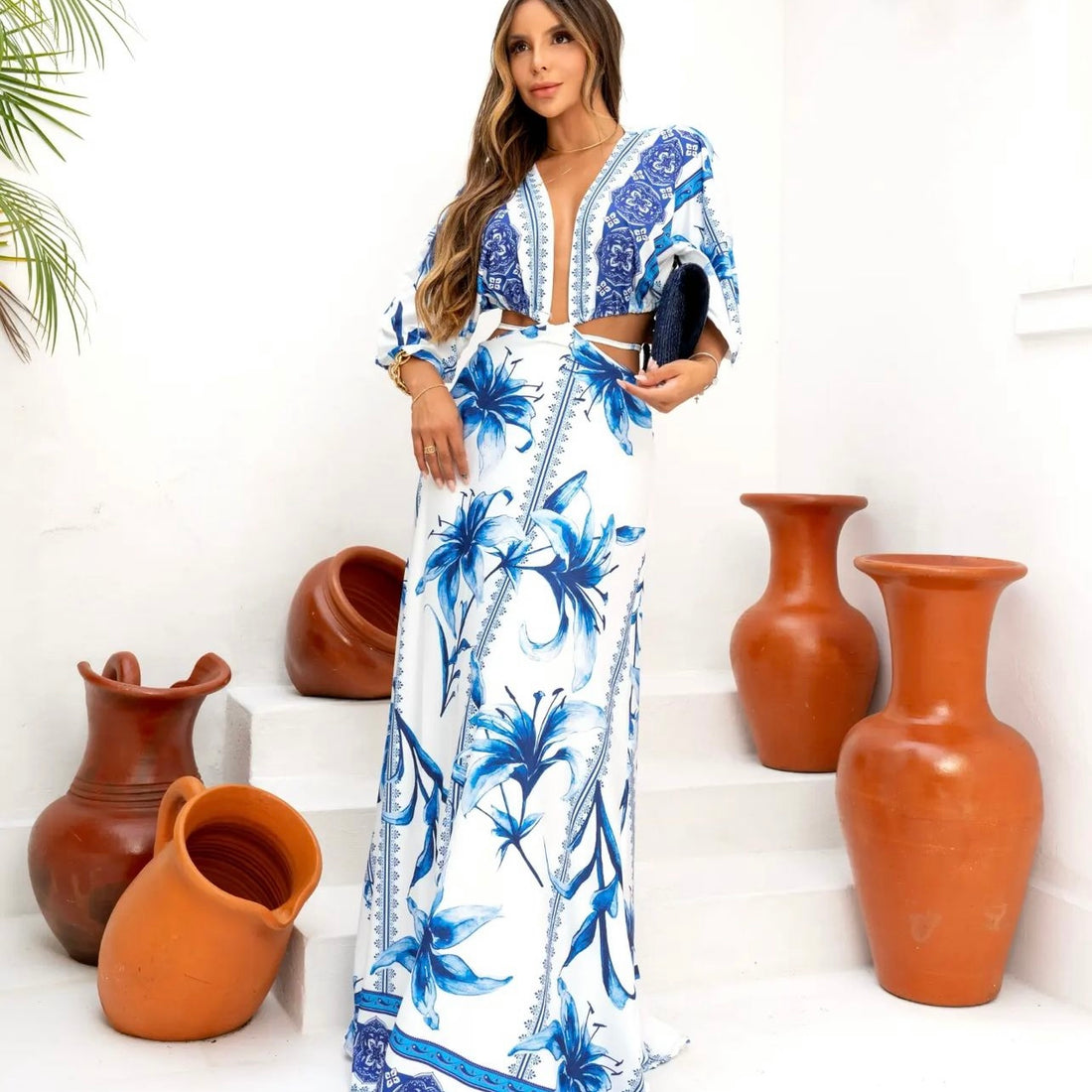 Blue Horizon Two-Piece Maxi Set
