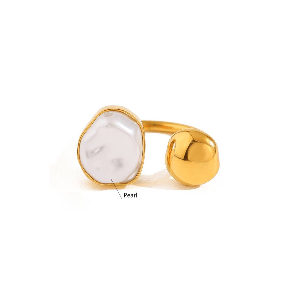 Ocean Glow Pearl Open Ring