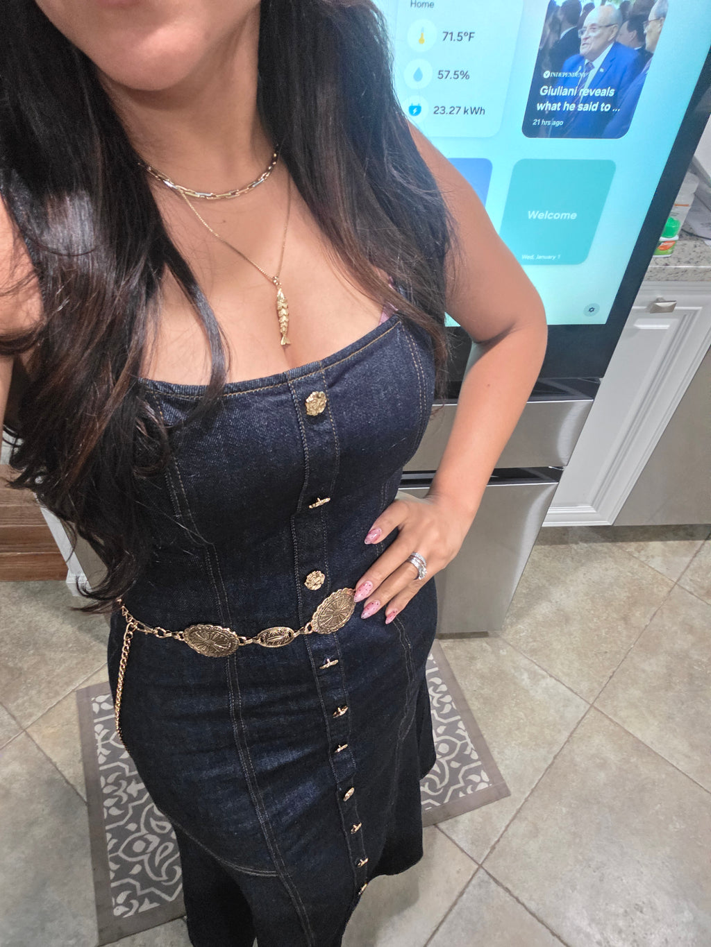Denim Midi Dress
