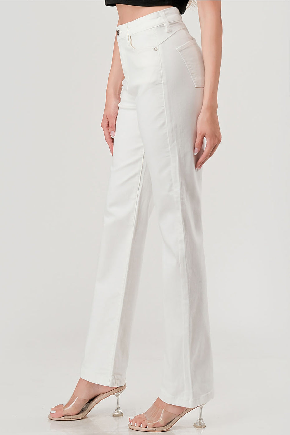 High Rise Butt Lift Straight Fit Jeans