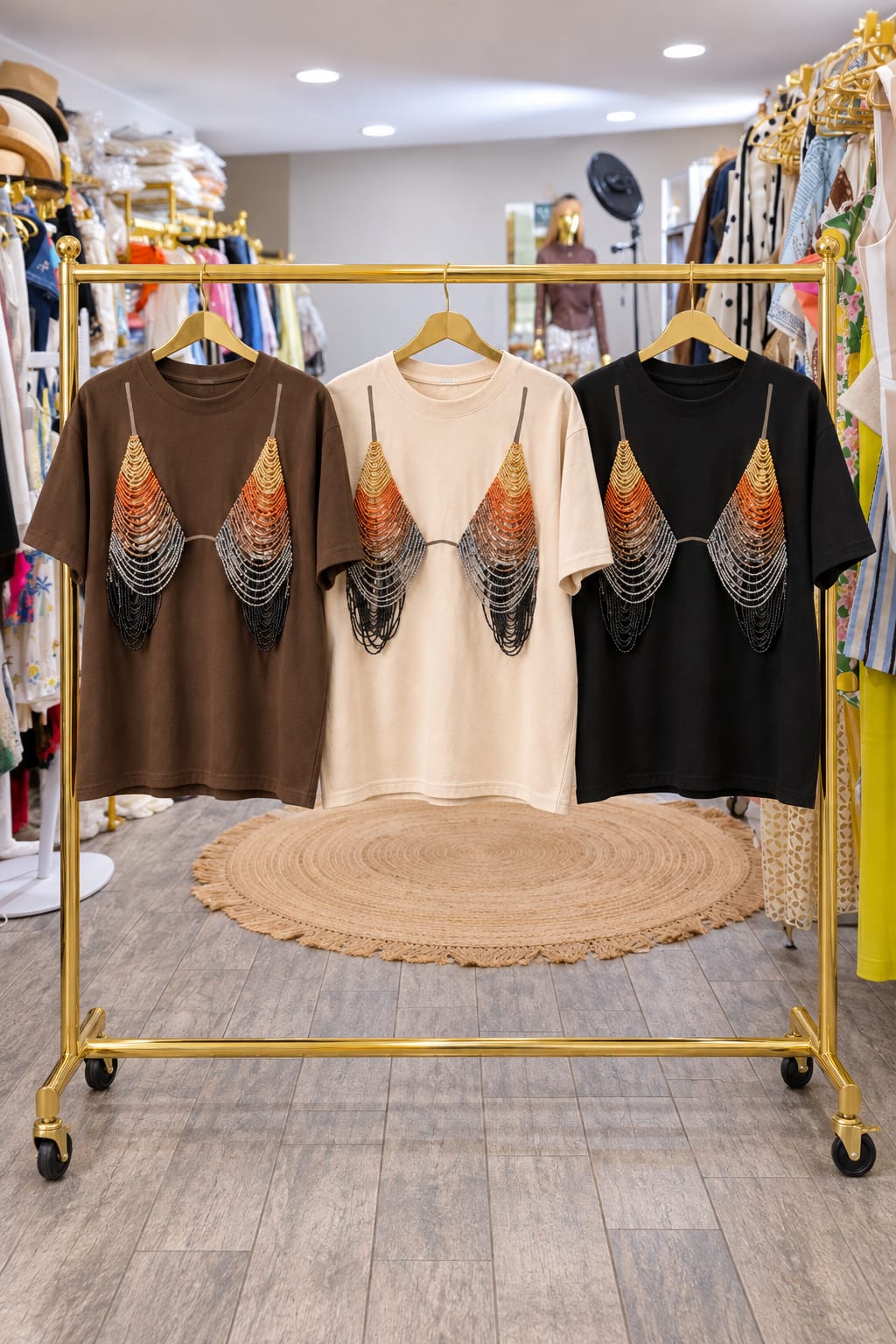Crystal Draped Tee