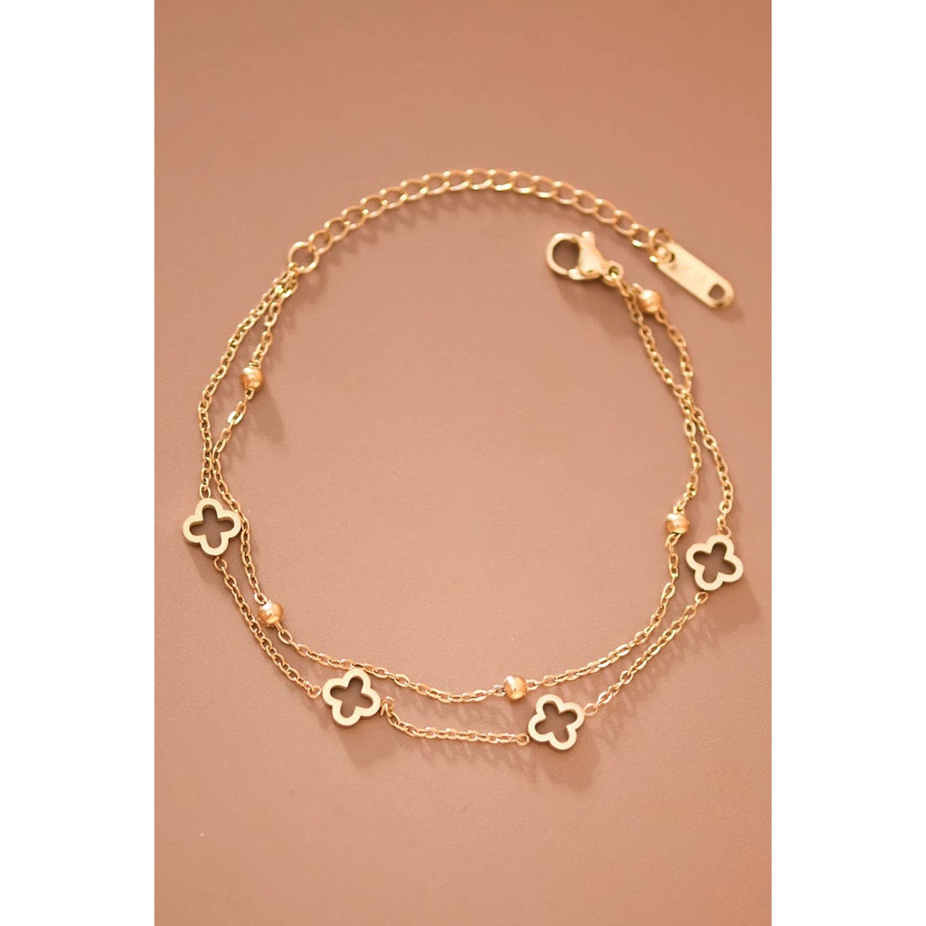 18K Gold Plated Waterproof Stainless Steel Chain Bracelet