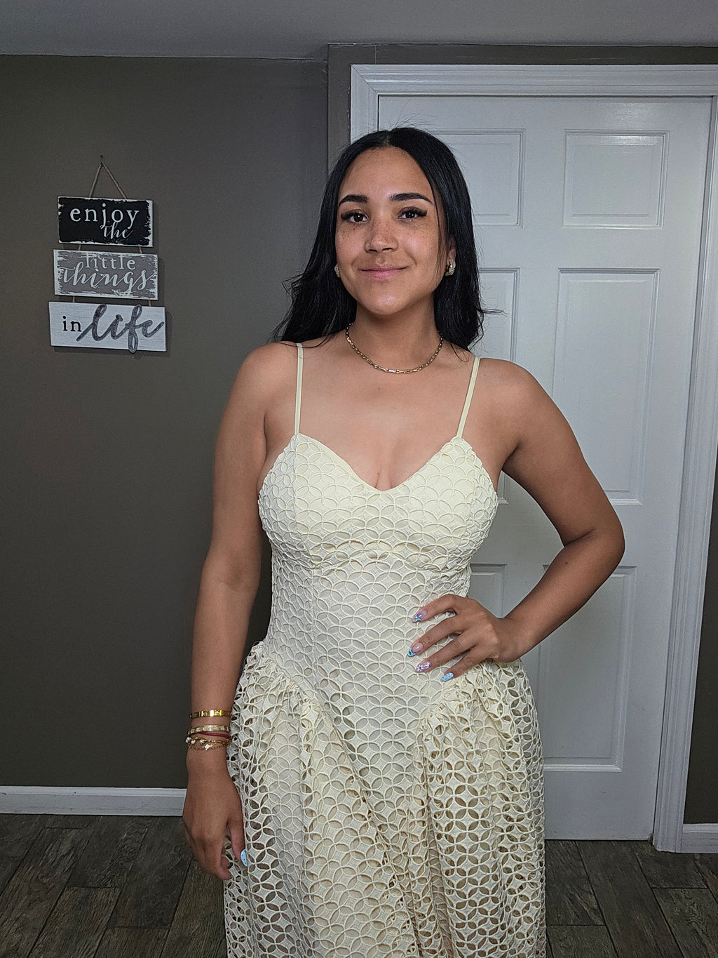 Soleil Lace Midi Dress