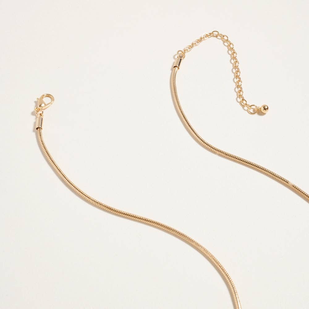Metal Spiral Shell Sealife Pendant Necklace