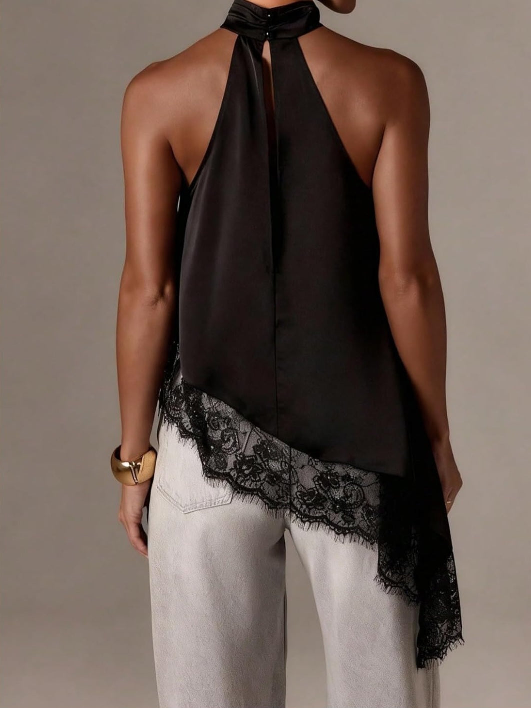 Midnight Lace Luxe Halter Top