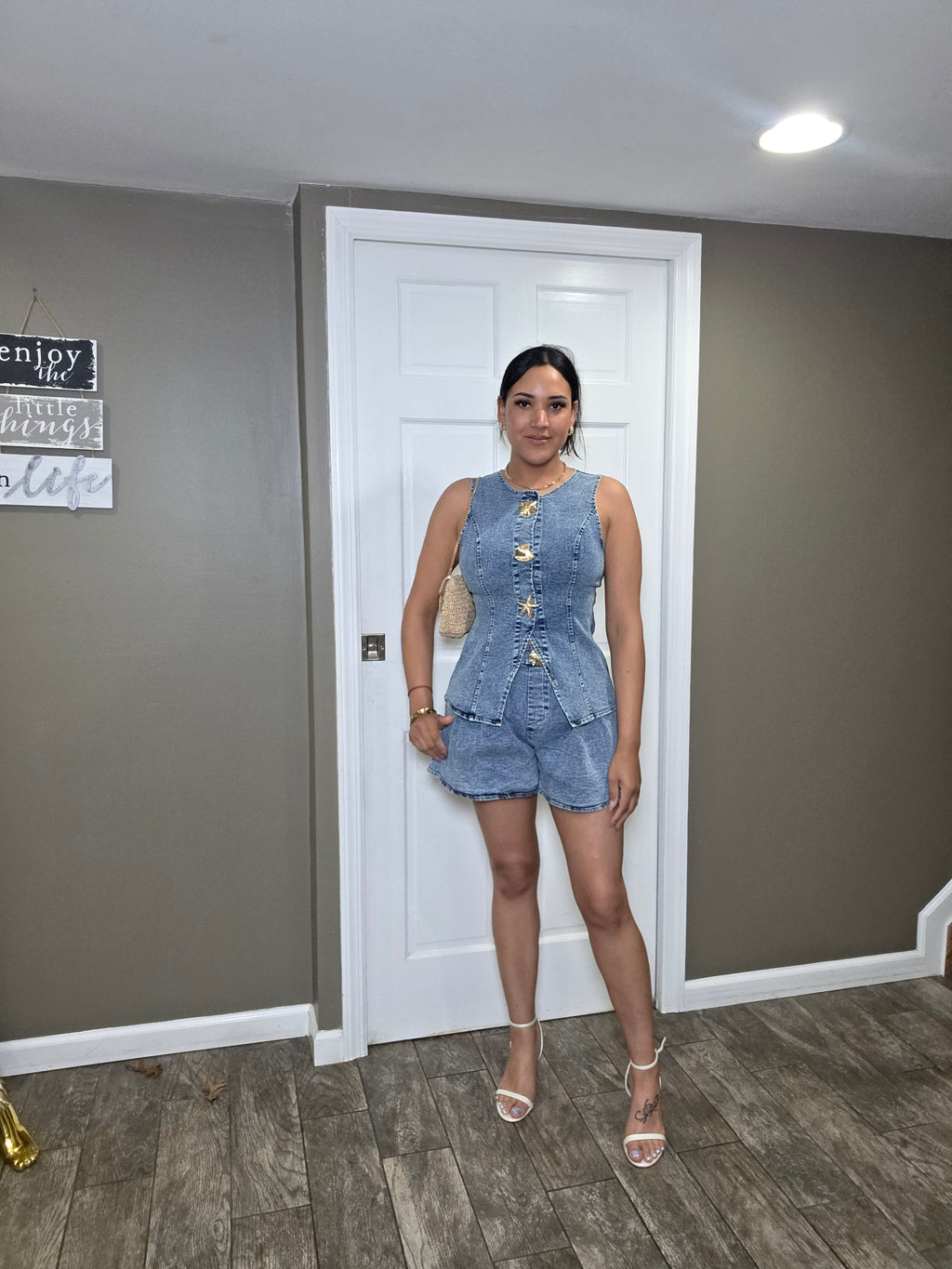 Denim Luxe Short Set