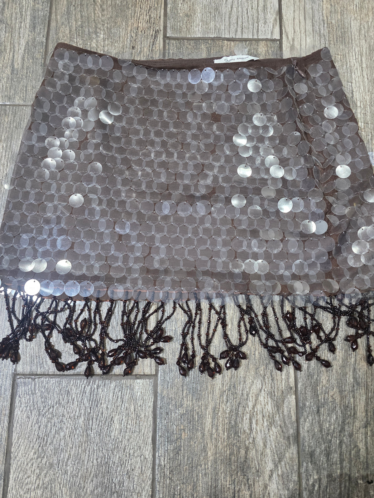 Sequin Fringe Skirt Set