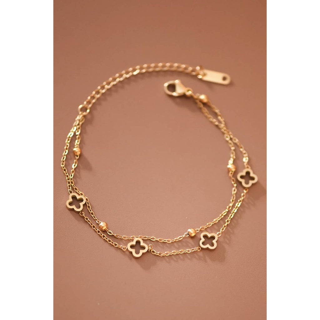 18K Gold Plated Waterproof Stainless Steel Chain Bracelet
