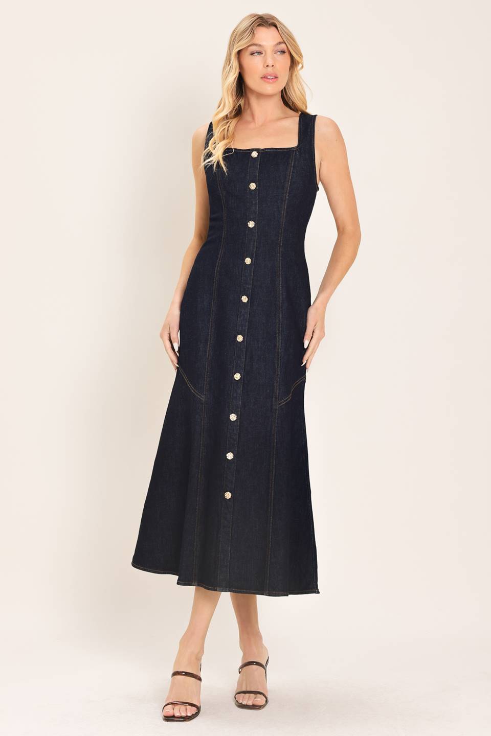 Denim Midi Dress