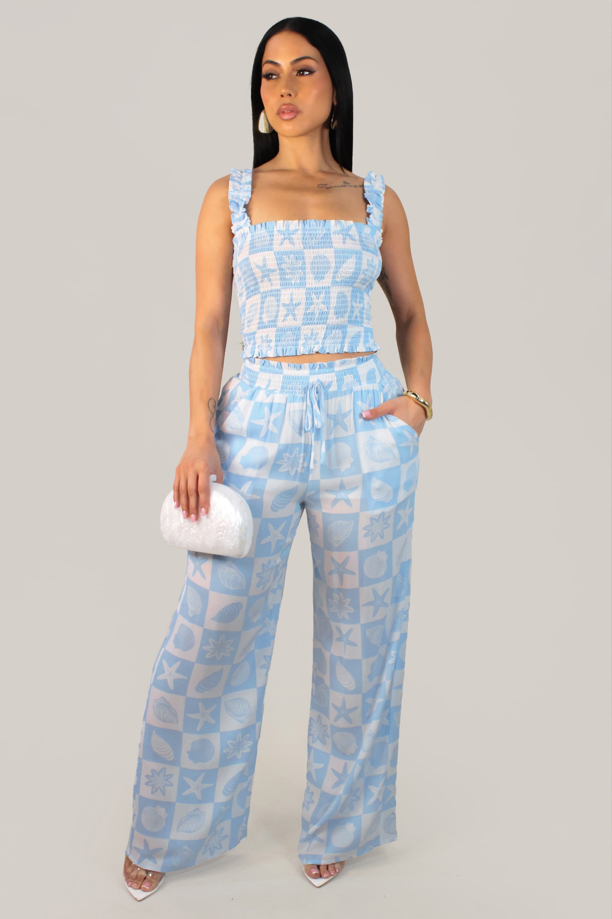 Ocean Breeze Smocked Set