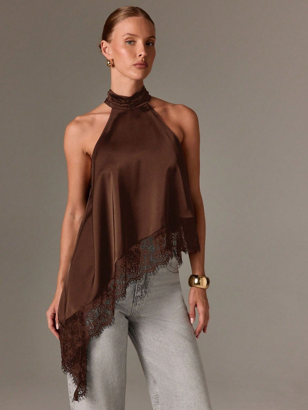 Mocha Luxe Halter Top