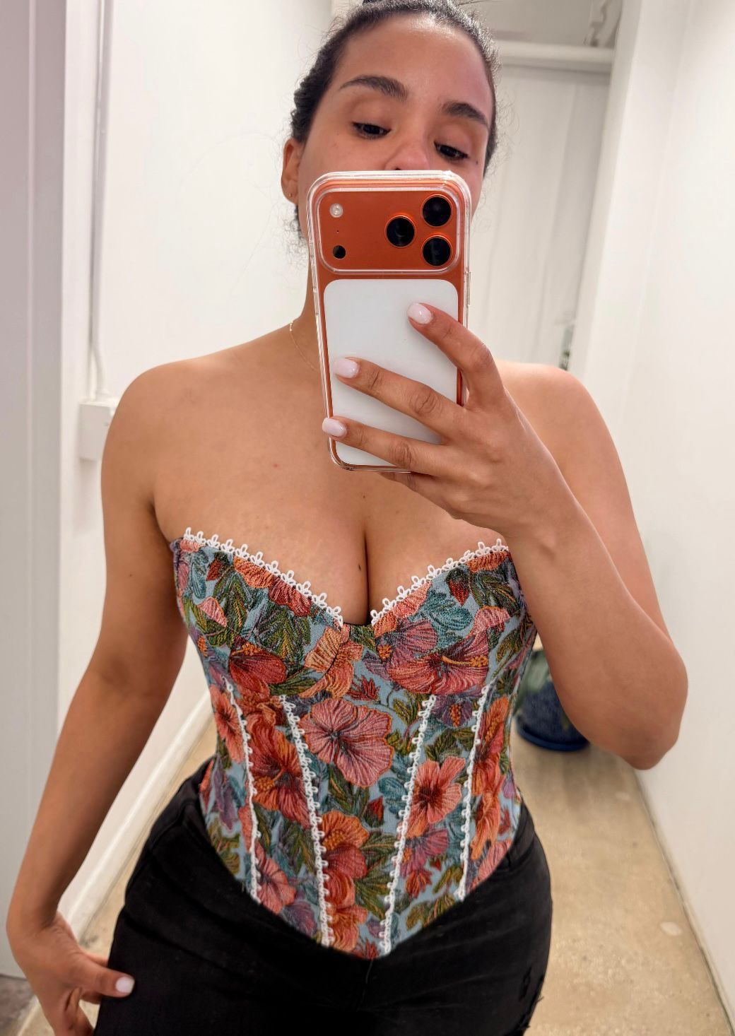 Island Bloom Corset Top