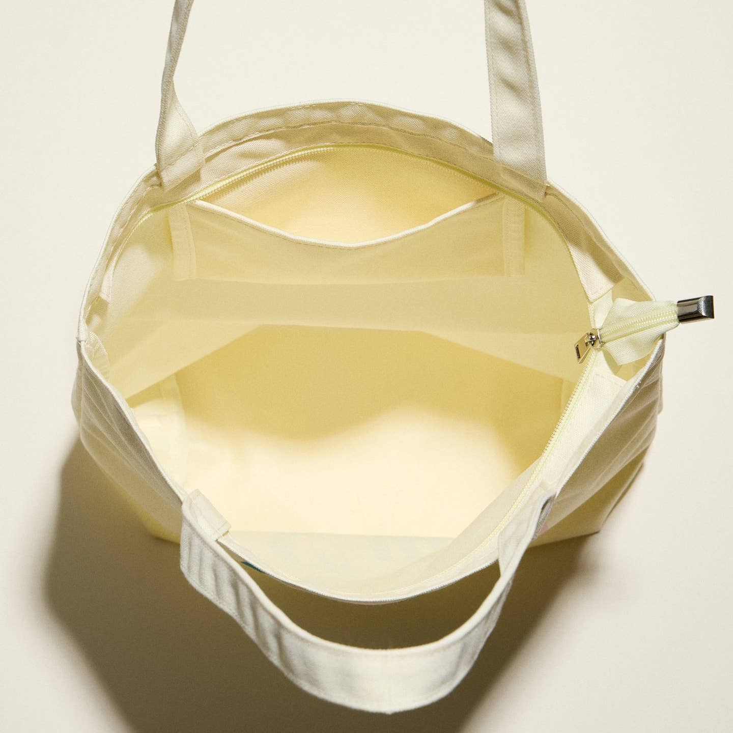 The Beach Club Canvas Tote Bag with Zip Closure