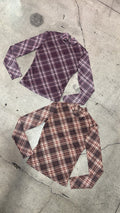 Plaid Mock Neck Top