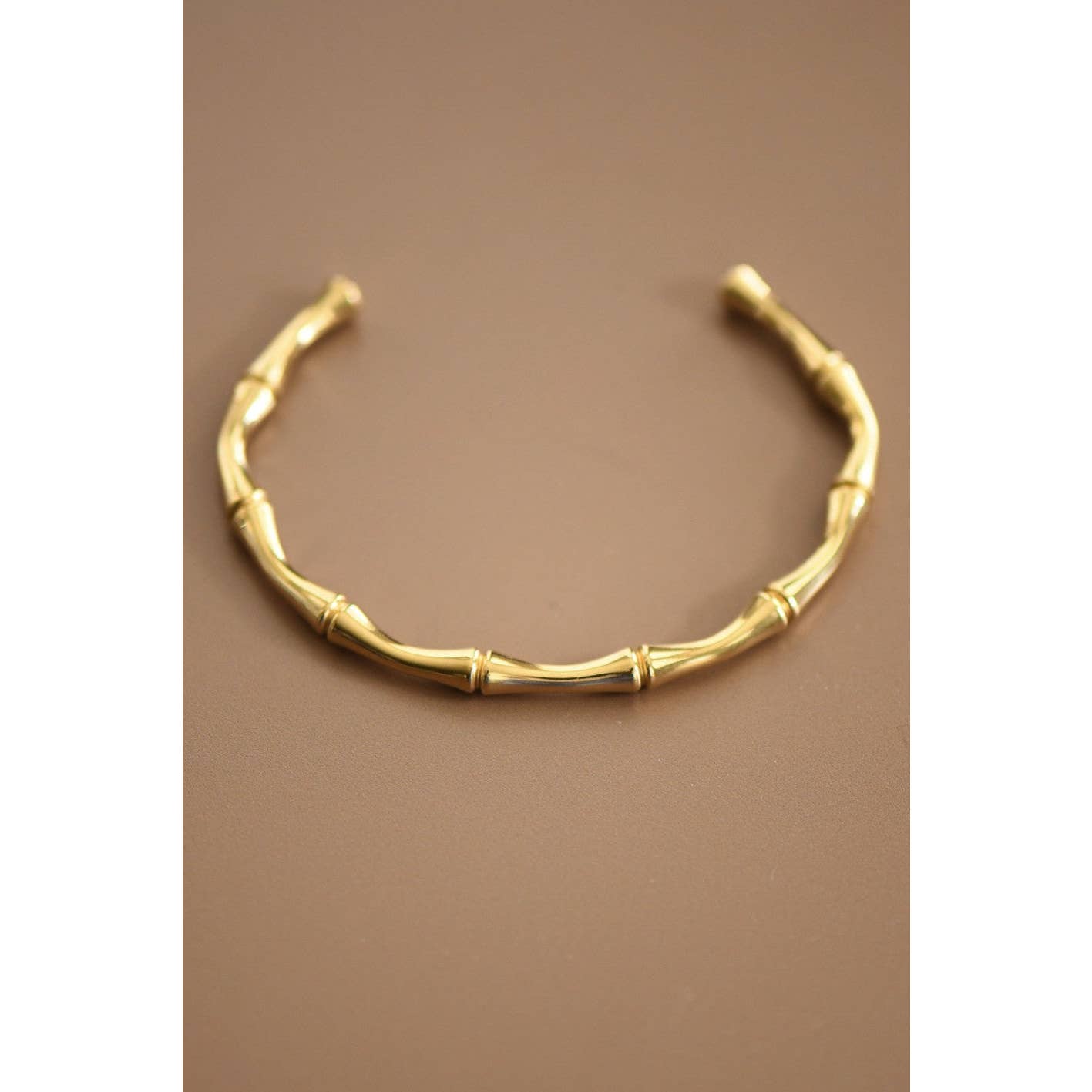 Bamboo Steel Cuff Bracelet