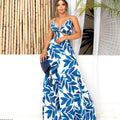 Coastal Breeze Leaf Maxi Dress