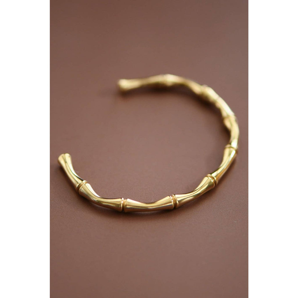 Bamboo Steel Cuff Bracelet