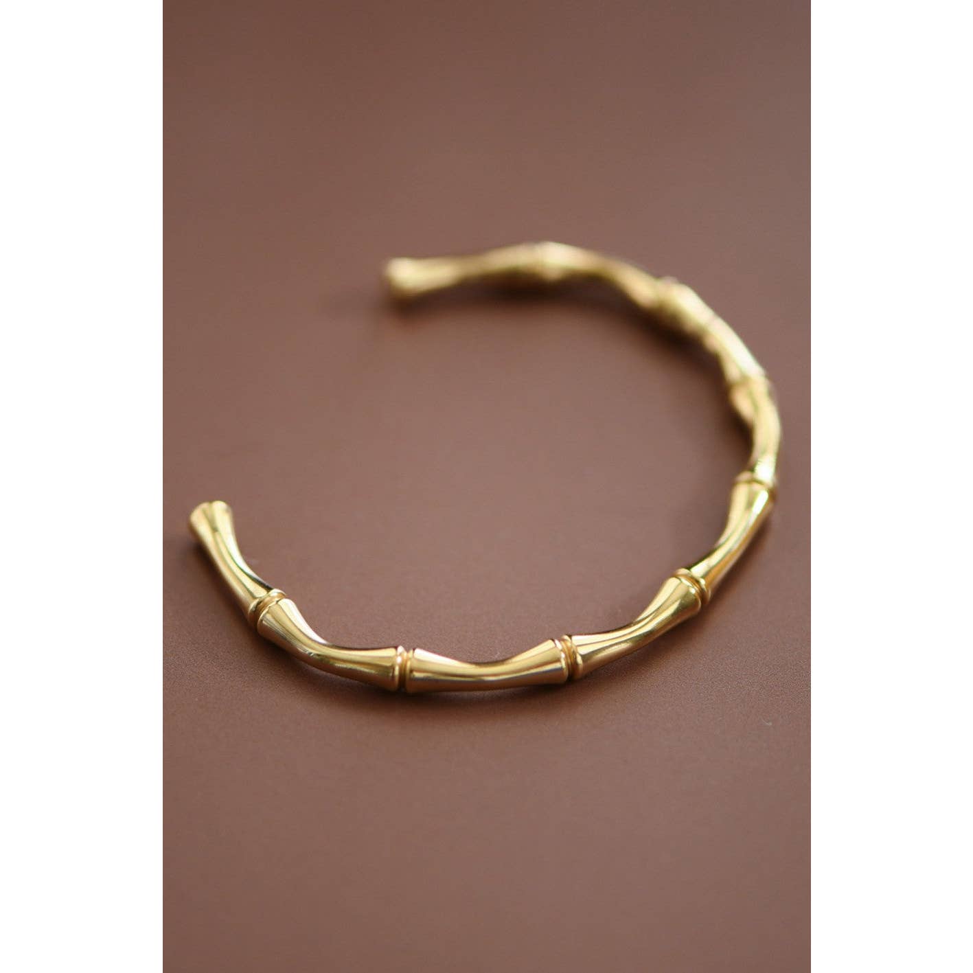 Bamboo Steel Cuff Bracelet