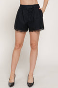 Black Amalfi Lace Shorts