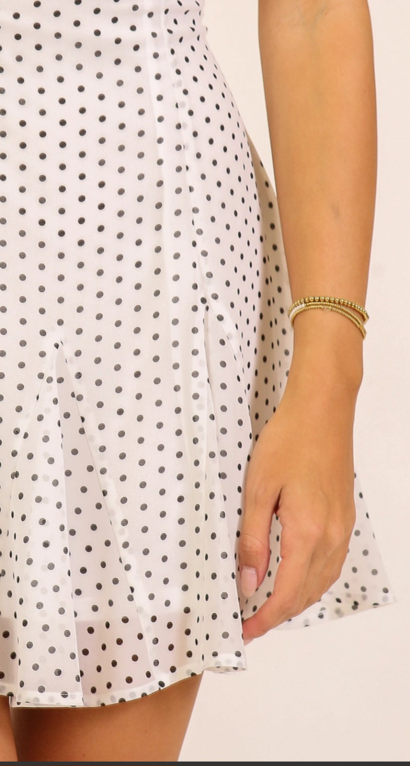 Polka Dot Flowy Mini Dress