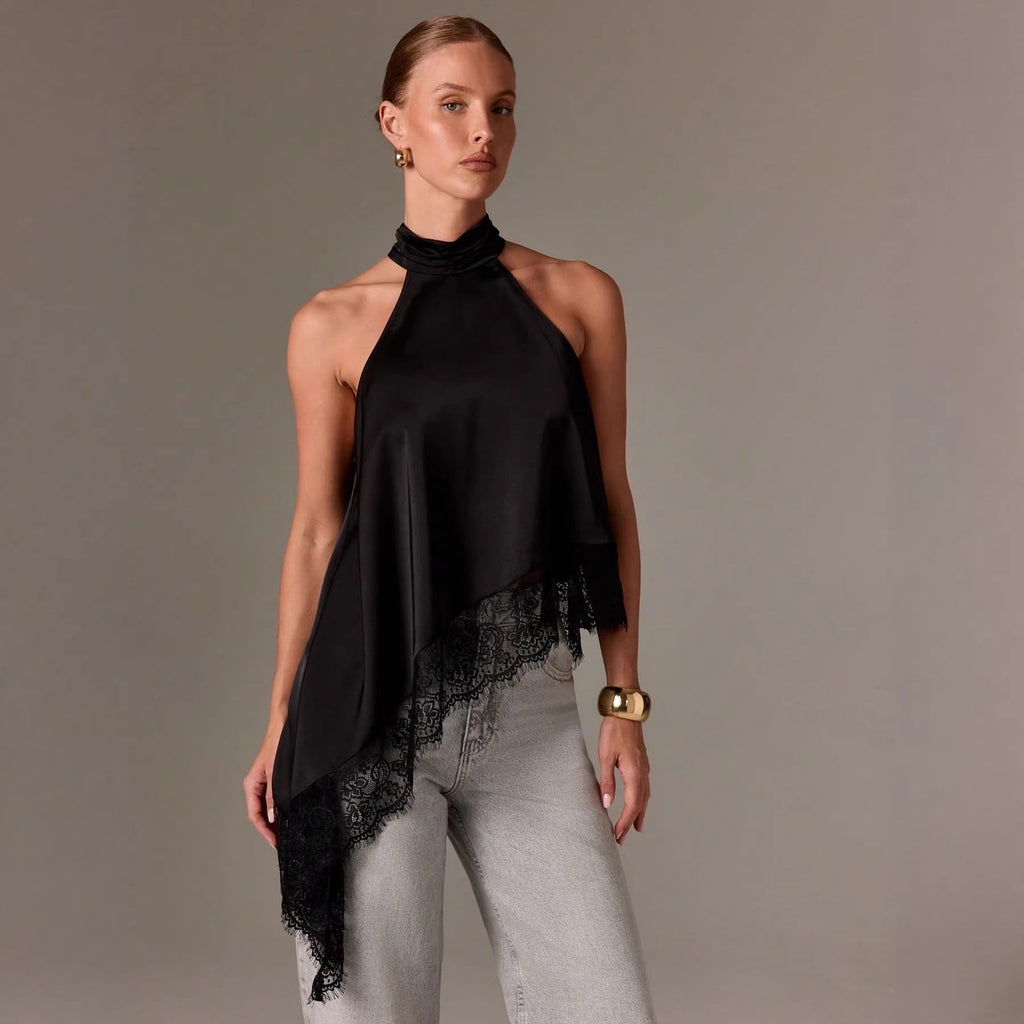 Midnight Luxe Halter Top