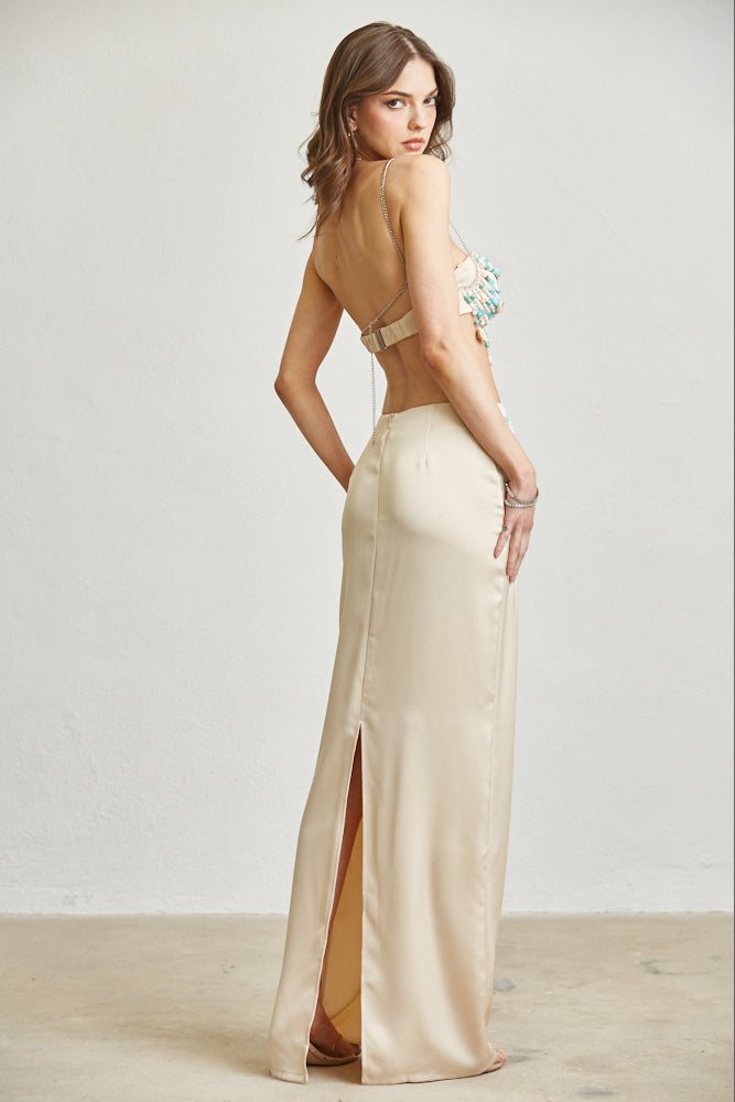 Seashell Serenity Beaded Maxi Set